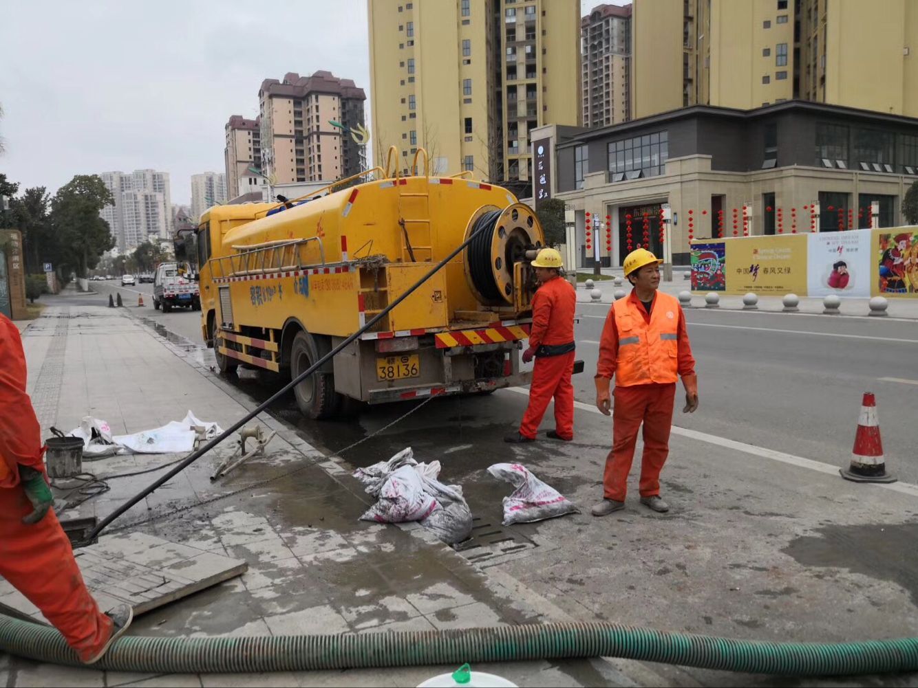 铁山港排污管道清淤-管道清洗